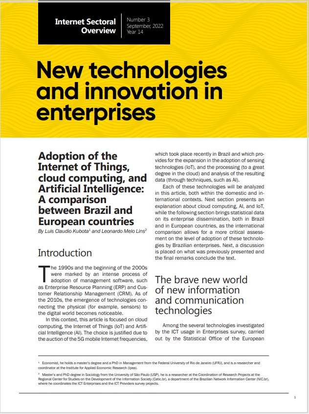 Year XIV - N. 3 -  New technologies and innovation in enterprises