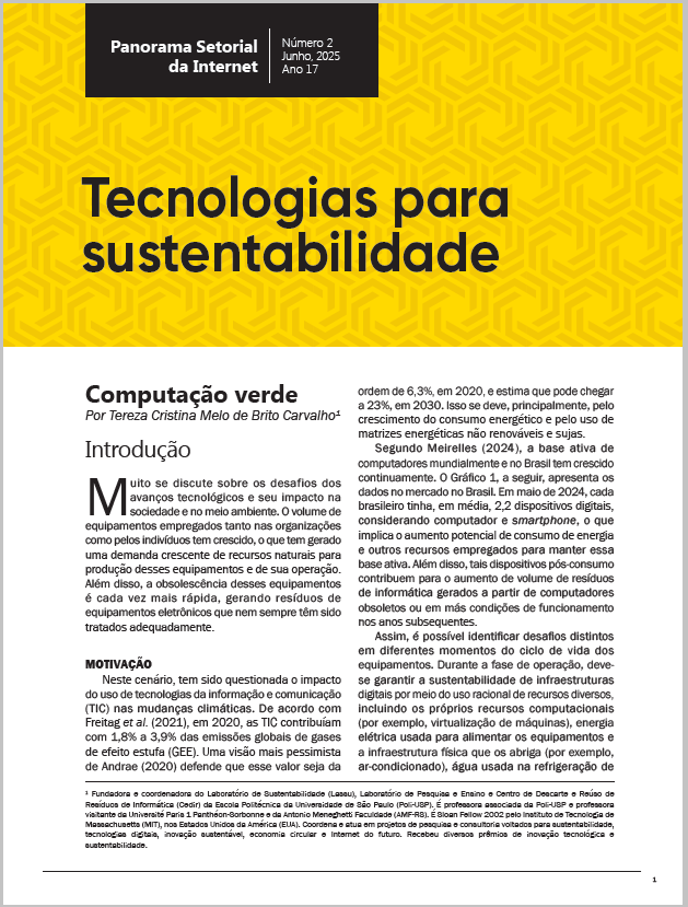 Ano XVII - N. 2 - Tecnologias para sustentabilidade